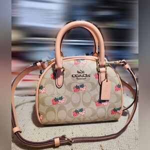 SOLD Sydney Satchel In Signature Canvas With Strawberry Print